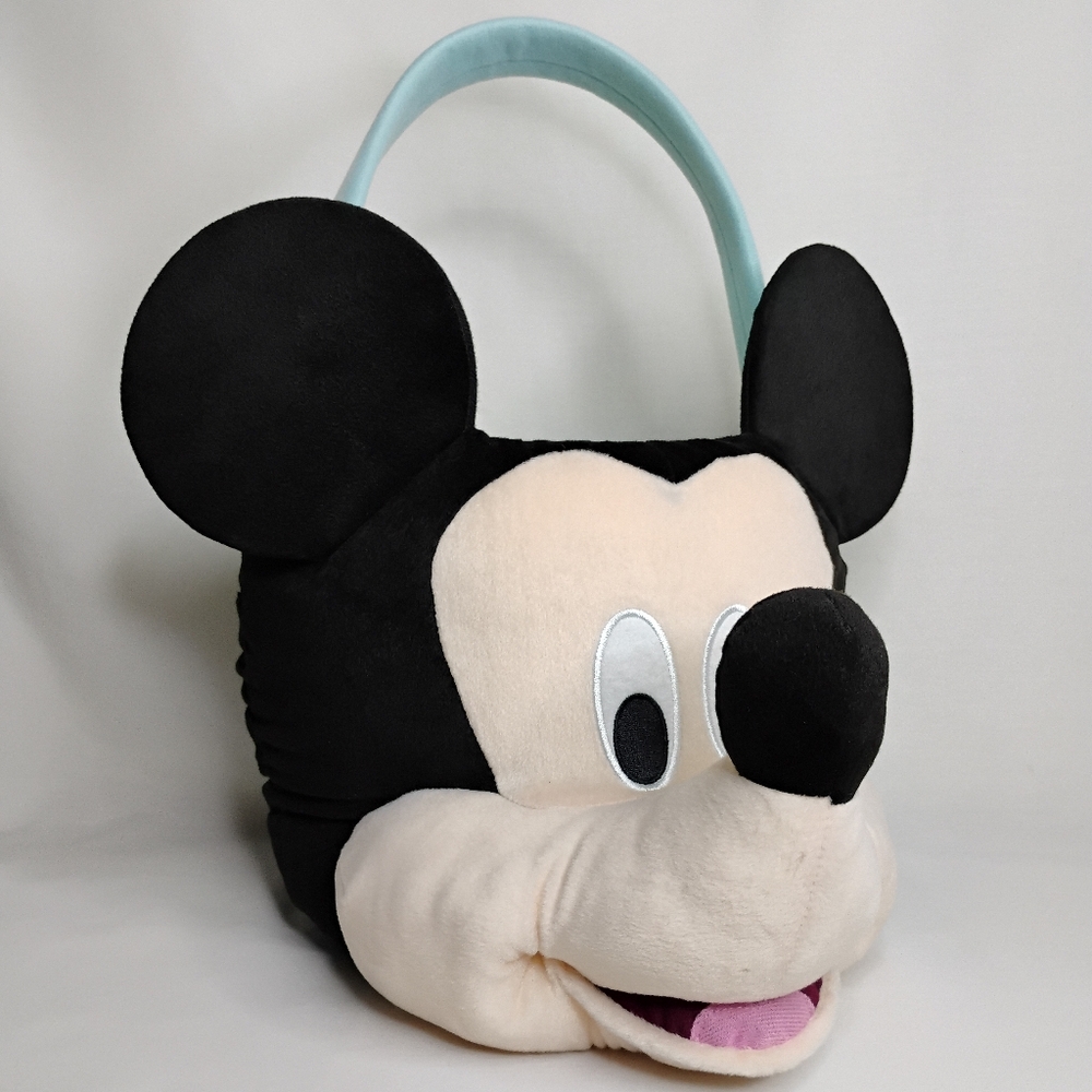 Disney Jumbo Plush Mickey Mouse Easter Basket Holiday Halloween Candy Basket